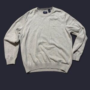 Mens Chaps tan crewneck knit sweater size XL